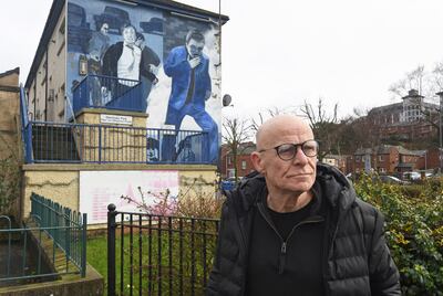 Eamonn McCann in the Rossville Street area of the Bogside, Derry. Photograph: Trevor McBride