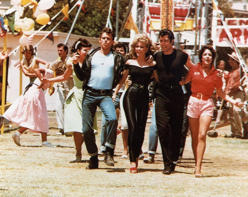 Photo of a scene from the movie Grease (1978). Alamy/PA