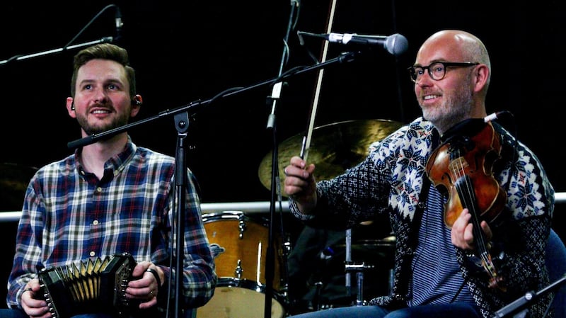 Pádraig Rynne and Aidan O’Rourke. Photograph: John Soffe