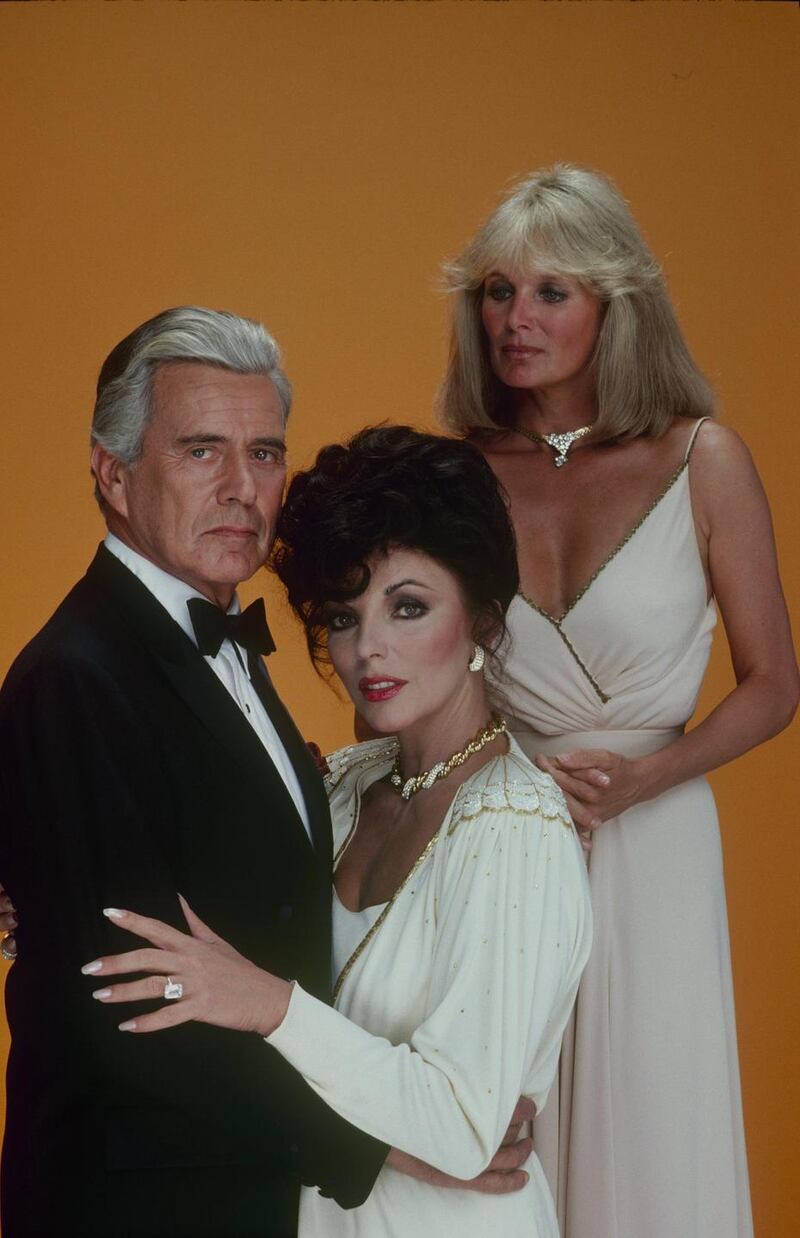 John Forsythe, Joan Collins and Linda Evans in Dynasty. Photograph: ABC Photo Archives/Disney General Entertainment Content/Getty