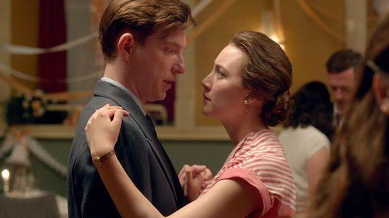 Dómhnaill  Gleeson and Saoirse Ronan in the film Brooklyn