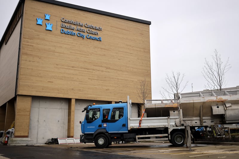 The North City Operations Depot in Ballymun has a large salt barn with capacity for 1200 tonnes of salt. Photograph: Chris Maddaloni/The Irish Times
