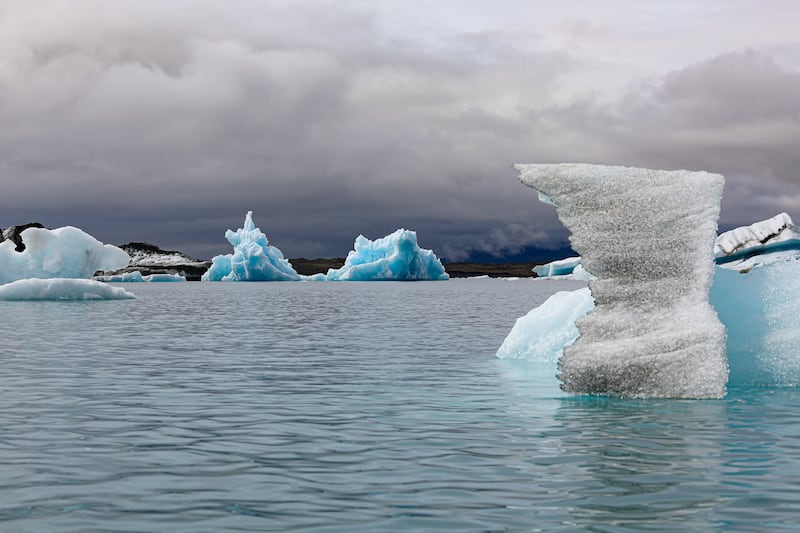 Iceland: Sculpted icebergs floating in Jökulsárlón Glacier Lagoon. Photograph: Beata Whitehead/Getty Images