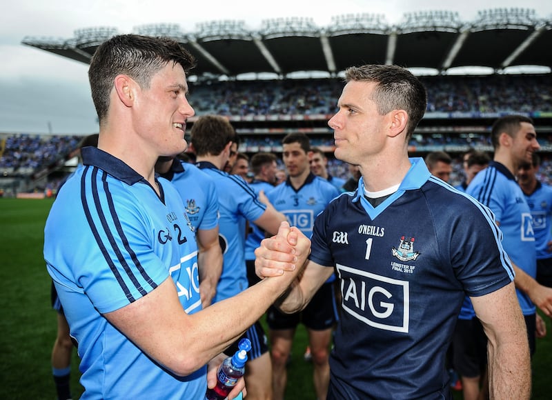 Former Dublin football Diarmuid Connolly and Stephen Cluxton in 2015. Photograph: Tommy Grealy/Inpho