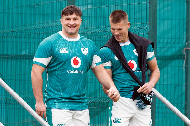 Uncapped duo Thomas Clarkson and Sam Prendergast have been included among Ireland's replacements for the Autumn Nations Series game against Argentina. Photograph: Andrew Conan/Inpho