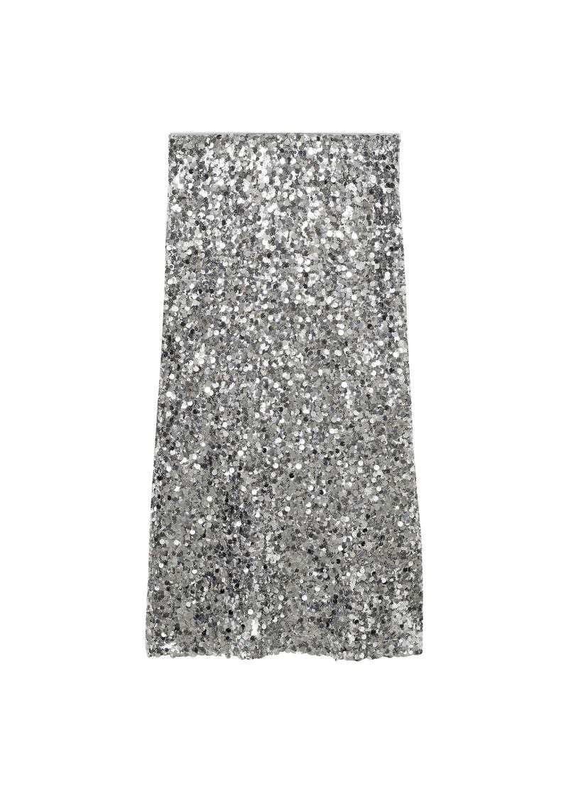 Sequin skirt, €45.99, Mango