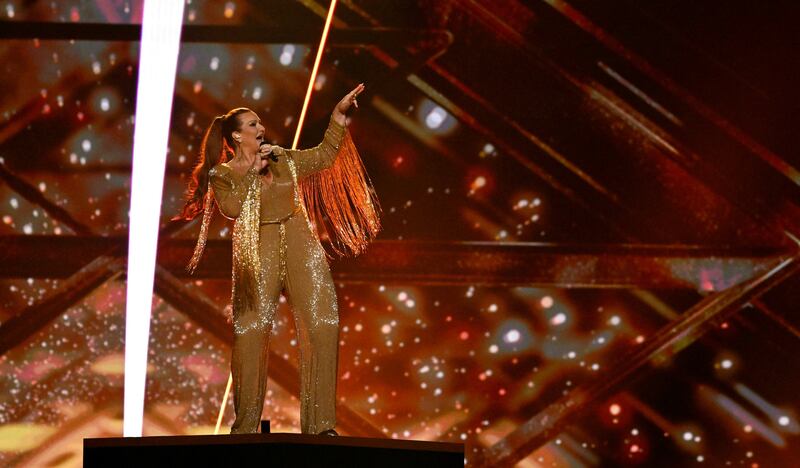 Hera Björk representing Iceland with the song Scared of Heights. Photograph: Jessica Gow/AFP via Getty