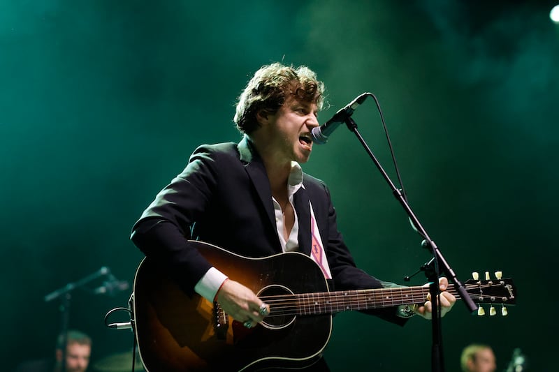 Guitarist James Walbourne performing at The Pogues gig at 3Arena. Photograph: Nick Bradshaw