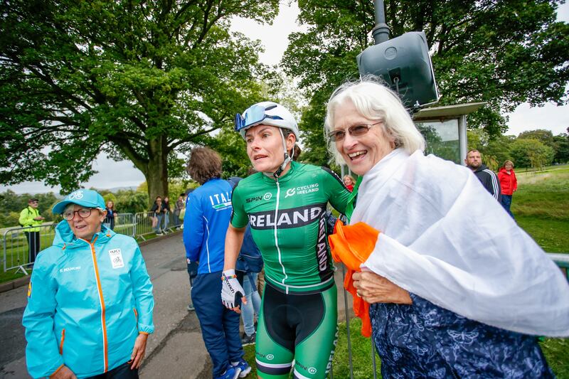 Katie George Dunlevy opened up with a bronze on the track with her long-time partner Eve McCrystal. Photograph: Richard Blaxall/SWpix/Inpho         