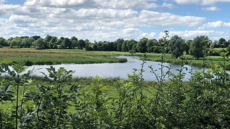 The river Finn in Co Fermanagh. In Drummully, Co Monaghan, the Finn cuts off an isthmus only metres wide from direct entry from the Republic. Photograph: Frank McNally