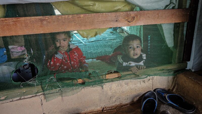 Syrian refugee children in Mohammara, Akkar province in  northern Lebanon on March 9th, 2019: Ireland promised in 2015 to accept 4,000 mainly Syrian refugees. Four years later, we have taken in only 2,152. Photograph: Nabil Mounzer/EPA