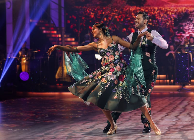 Competitor Aishah Akorede with her dance partner Robert Rowinski. Photograph: Kyran O'Brien/kobpix