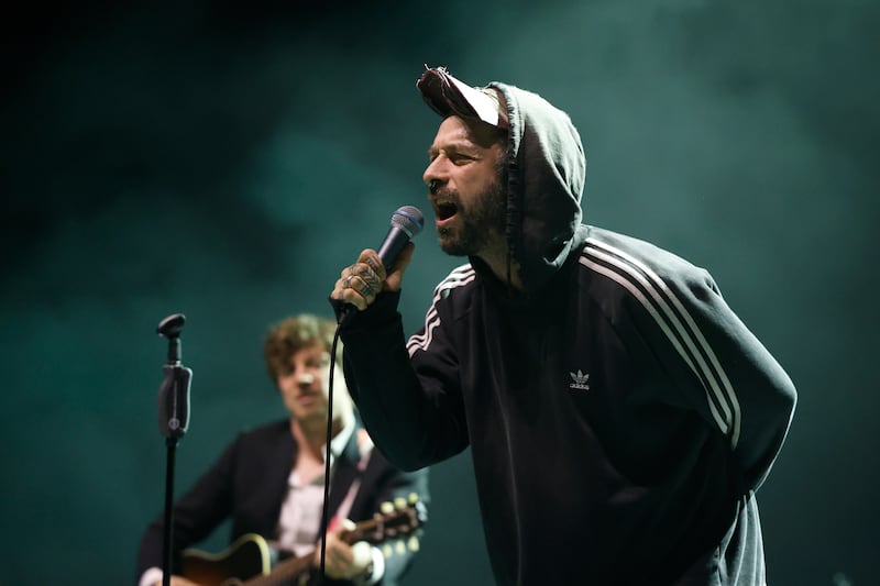 Ian Lynch of Lankum performing at The Pogues concert. Photograph: Nick Bradshaw 