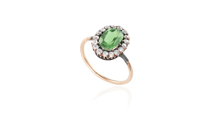 lot 11, demantoid garnet ring