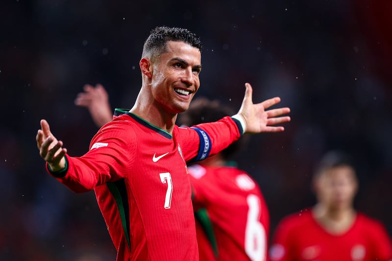 Ronaldo: aiming to play in a record sixth World Cup in 2026. Photograph: Diogo Cardoso/Getty Images