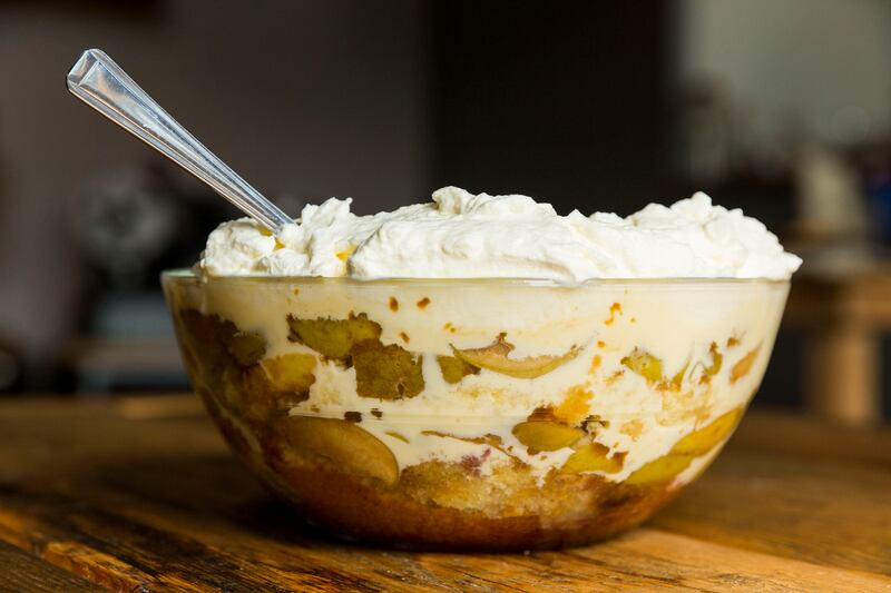 Carmel Somers’s toffee apple and brandy trifle