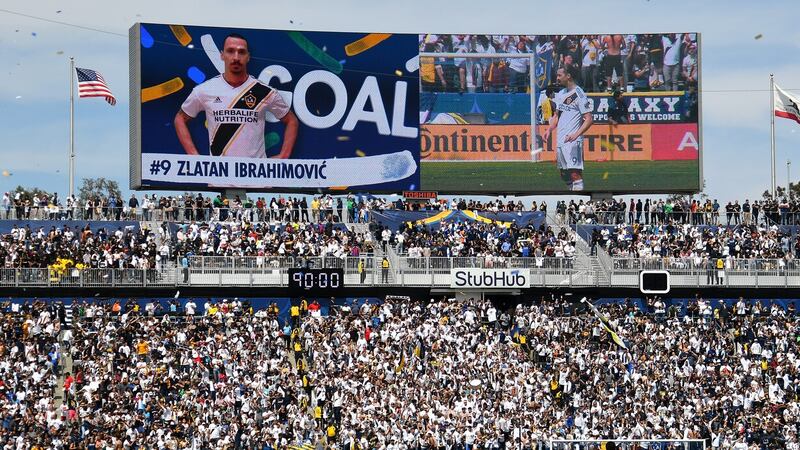 Zlatan Ibrahimovic has announced he is leaving the LA Galaxy after joining in March 2018. Photograph: Jayne Kamin-Oncea/Getty