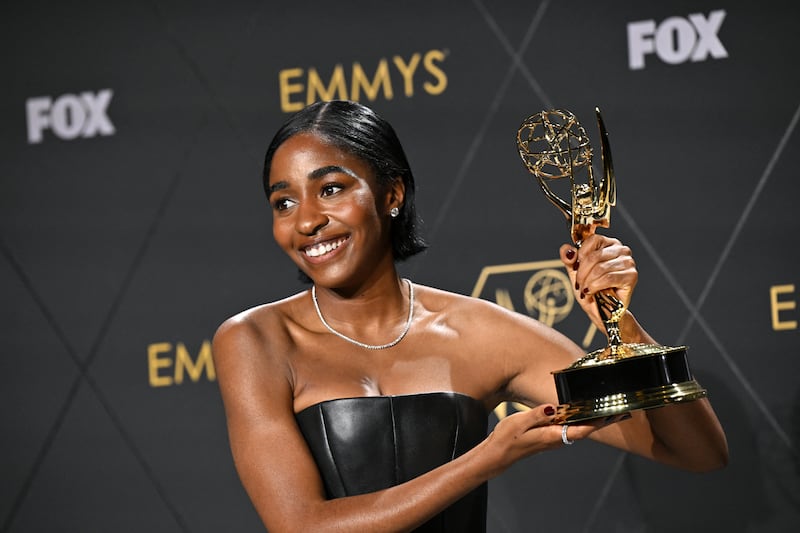 Actress and writer Ayo Edibiri has joked recently in interviews about playing the donkey in Martin McDonagh’s Banshees of Inisherin. Photograph: Robyn Beck/AFP/Getty Images