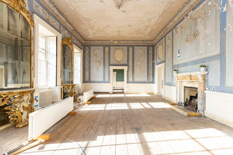 Plasterwork at Dowth Hall is attributed to Robert West. Photograph: Eamonn Gosling