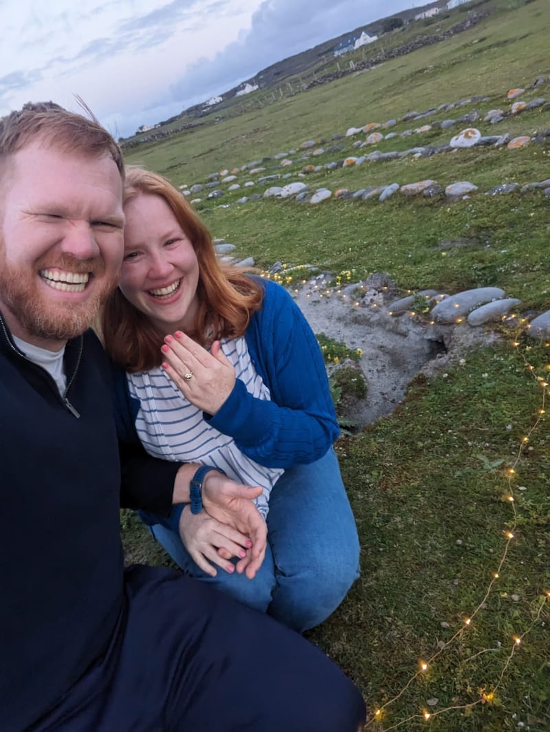 Megan Roantree's partner, Joe Kavanagh, proposed to her with a white gold Claddagh ring on Inis Mór last summer