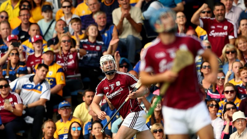 Joe Canning scores with a a crucial late sideline cut in the semi-final replay victory over Clare at Semple Stadium. Photograph: James Crombie/Inpho