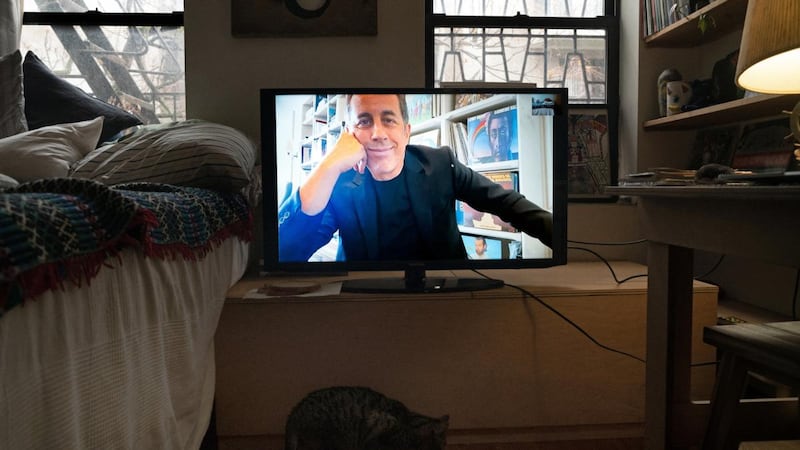 Jerry Seinfeld, photographed via FaceTime by Daniel Arnold in the photographer’s home in New York, US. Photograph: Daniel Arnold/The New York Times