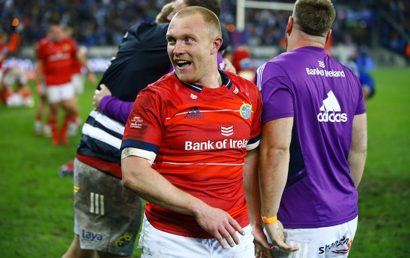 Keith Earls will be presented at half-time to enable the Thomond Park faithful to acknowledge his outstanding contributions to Munster rugby.
Photograph: Steve Haag/Inpho