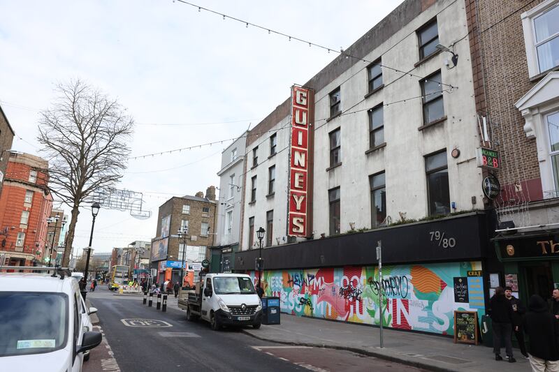 79-80 Talbot Street, the site of the old Guineys building in Dublin. Photograph: Dara Mac Dónaill







