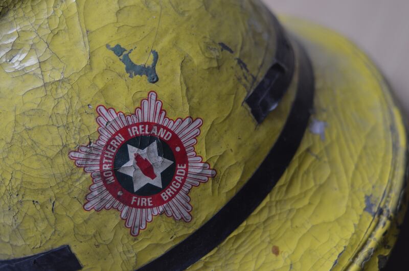 John’s Wilson’s original firefighter’s helmet