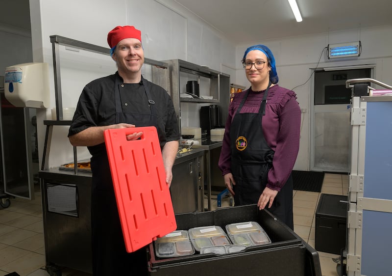 Michelle and Stephen Donohoe of Steak Out Catering, Knock, Co Mayo, which provides nutritious meals cooked from scratch for 10 local schools. Photograph: Michael McLaughlin