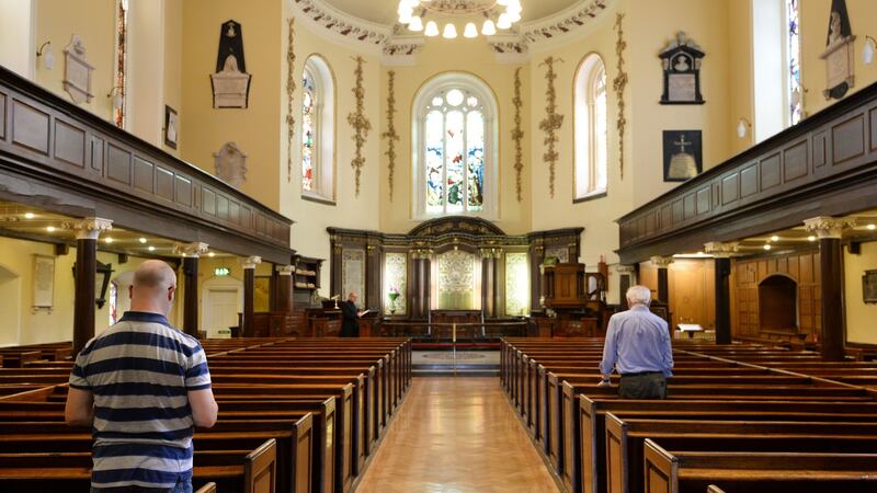 The daily prayer service at St Ann’s Church, Dawson Street, Dublin. Dara Mac Dónaill/The Irish Times