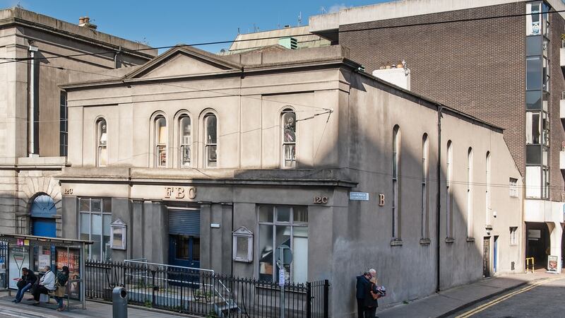 Former Baptist church on Lower Abbey St: the two-storey corner building has an overall floor area of 394 sq m (4,240 sq ft).