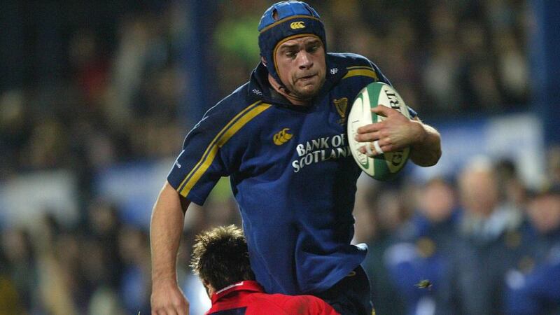 Niall Breslin playing for Leinster against Llanelli in 2003. Photograph: Patrick Bolger/Inpho