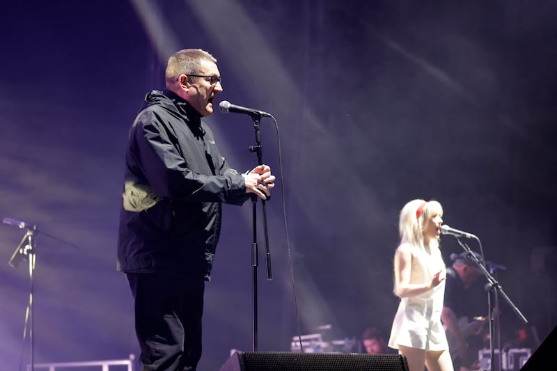 Paul Heaton singing with Rianne Downey. Photograph: Alan Betson
