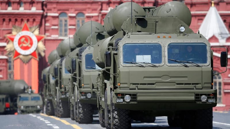 Russian armoured vehicles on the move during the Victory Day military parade in the Red Square in Moscow, Russia, 09 May 2015. Photograph Yuri KochetkovThe Victory Day parade on 09 May 2015 marks the 70th anniversary since the capitulation of Nazi Germany. EPA/YURI KOCHETKOV