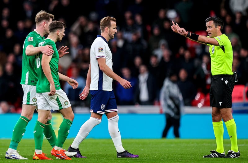 England even played the referee better than Ireland did. Photograph: Ryan Byrne/Inpho