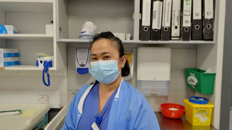 Emergency Department healthcare assistant Helfra Heldra at St Vincent’s hopsital. Photograph: Alan Betson/The Irish Times