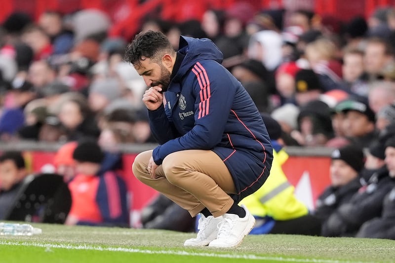 Manchester United manager Ruben Amorim during the game at Old Trafford. Photograph: Martin Rickett/PA Wire