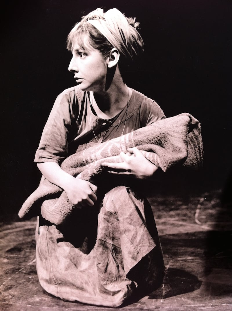 Pauline McLynn in Rough Magic's The Caucasian Chalk Circle in 1985. Photograph: Amelia Stein