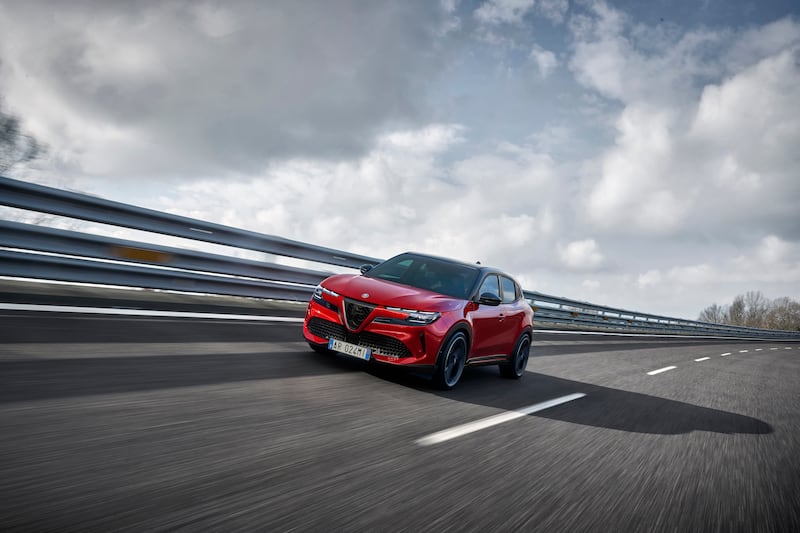 Alfa Romeo Junior test drive at the Balocco proving ground in Italy