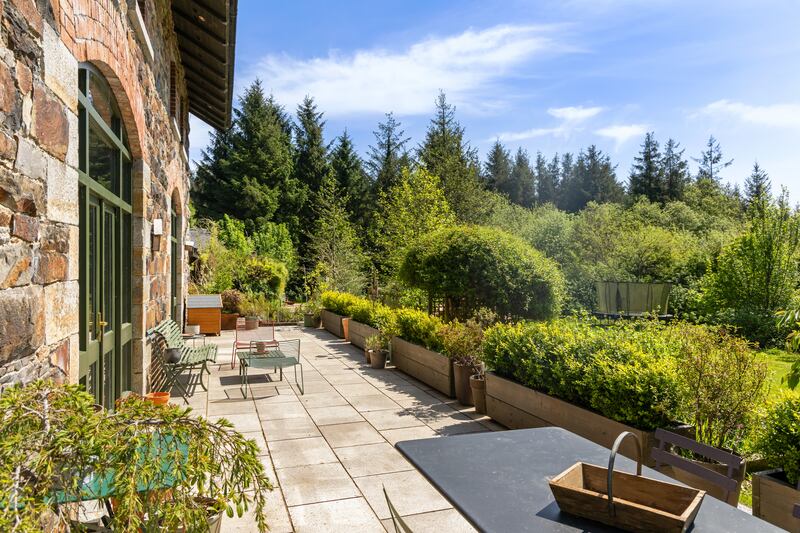 The old train platform is now a sun terrace