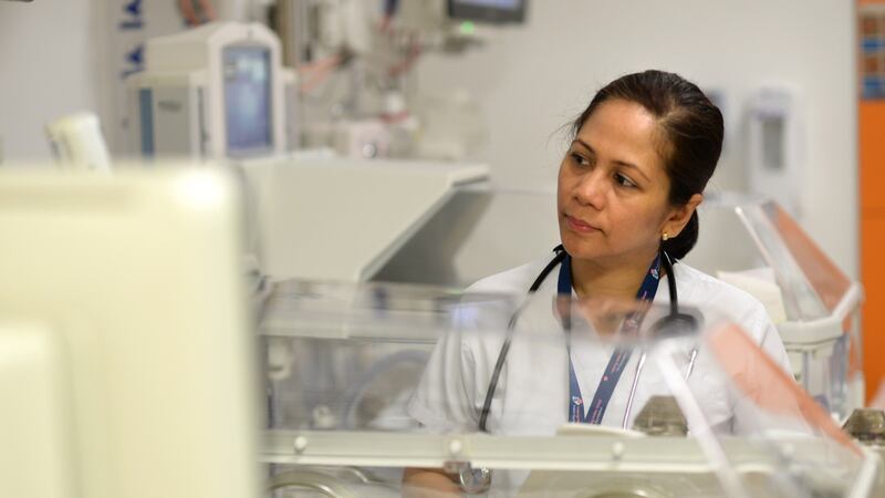 Adeliza Ramirez at Holles Street Hospital, Dublin. Photograph: Dara Mac Dónaill