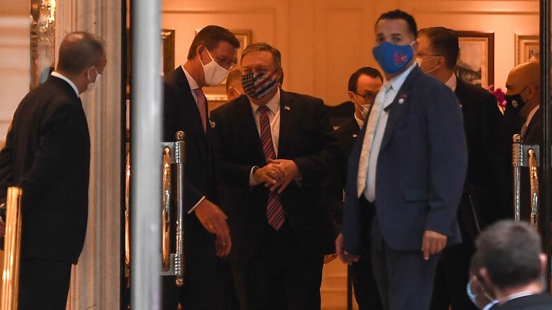 US secretary of state Mike Pompeo in Hanoi, Vietnam in October. Photograph:  Nhac Nguyen/AFP via Getty Images