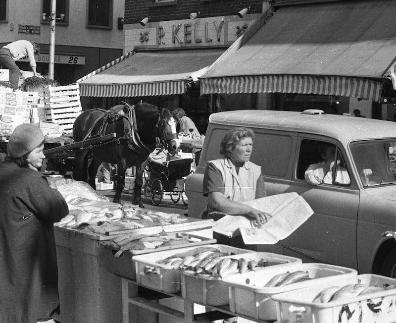 A fishmonger in Moore Street, Dublin, in 1972. Photograph: Tommy Collins/The Irish Times