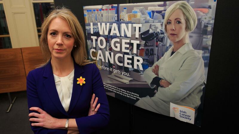 UCD lecturer Dr Anoinette Perry at the launch by the Irish Cancer Society of its new publicity campaign in Dublin. Photograph: Gareth Chaney Collins