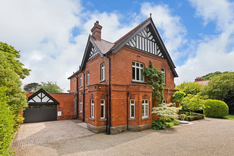 With classic Edwardian brick and dashed frontage, and Tudor-style barge boards on the gables, Melfort is a bright and handsome detached five-bed of 471sq m (5,070sq ft).