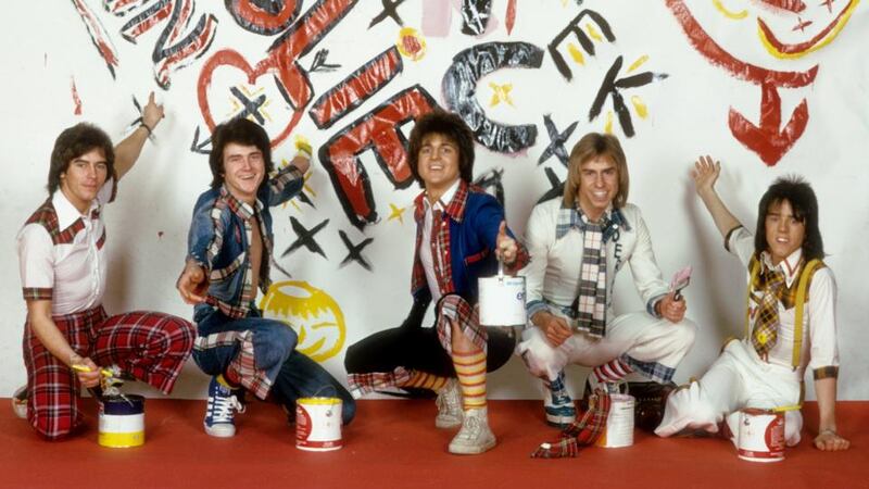 Bay City Rollers: the classic line-up of Alan Longmuir, Leslie McKeown, Eric Faulkner, Derek Longmuir and Stuart Wood, in 1975. Photograph: Michael Ochs Archives/Getty