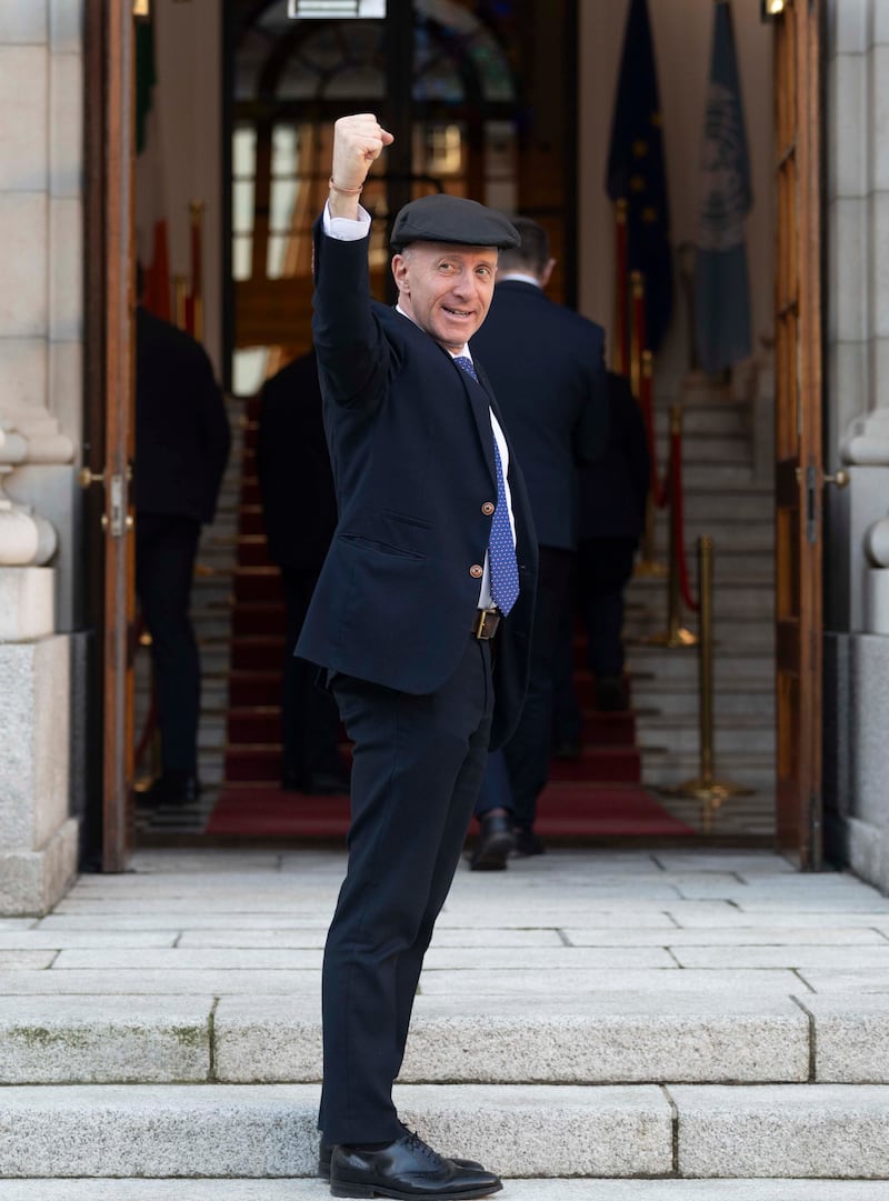 New Minister of State Michael Healy Rae TD at Government Buildings as the newly appointed Ministers of State were announced. Photograph: Collins 