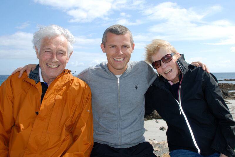 Des Bishop with his late parents Michael and Eileen