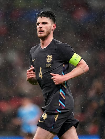 England's Declan Rice. The team's defensive uncertainty makes him all the more significant for Southgate. Photograph: Mike Egerton/PA Wire